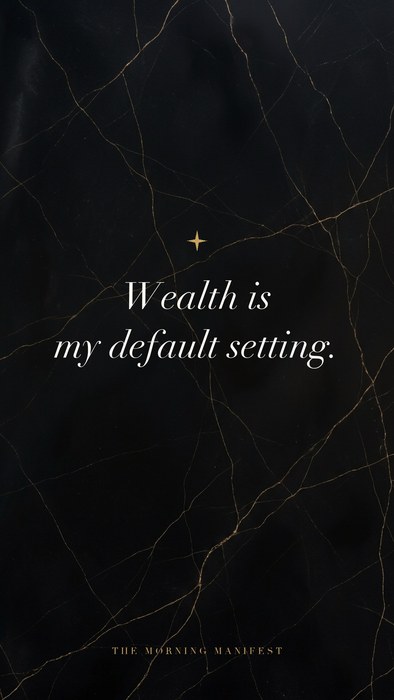 Wealth is my default setting — black aesthetic phone wallpaper